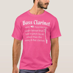 T-shirt Basse Musique Drôle Clarinet Noun Définition Pour 