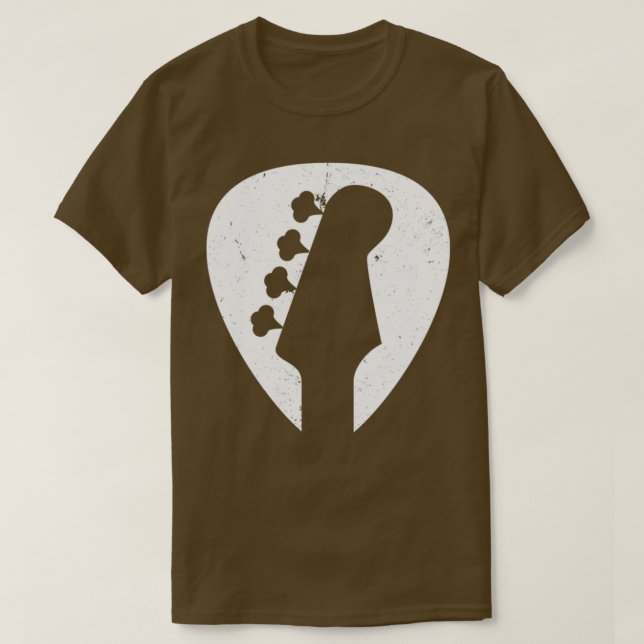 T-shirt Basse Onglets de guitare 4 Chaînes Baid Pics (Design devant)