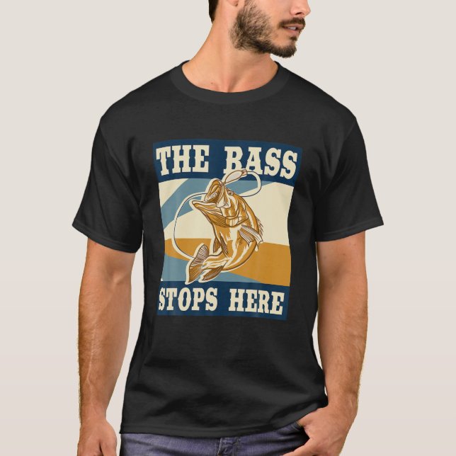 T-shirt Basse Pêche Poisson Reel Pêcheurs Pêcheurs (Devant)