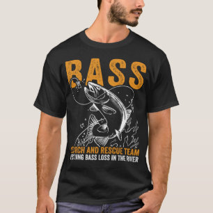 T-shirt Basse Pêche Recherche Et Secourir Équipe Pêcheur A