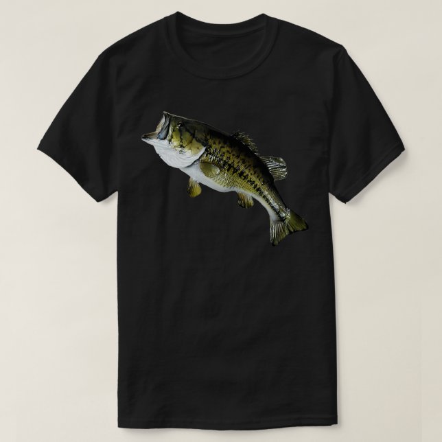 T-shirt Basse Pêche Vraie Basse à grande bouche Poisson ha (Design devant)