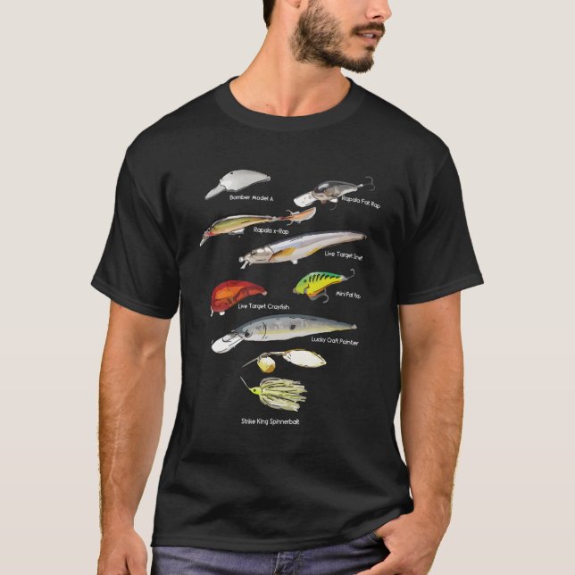 T-shirt Basse Poisson Lures Bahia Pêche (Devant)