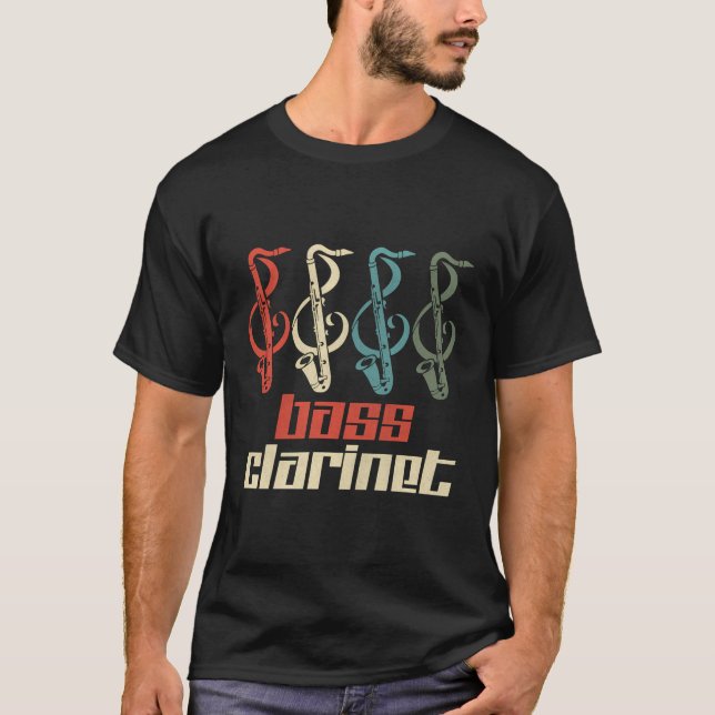 T-shirt Basse Rétro Clarinet Marching Basse Clarinet Pl (Devant)
