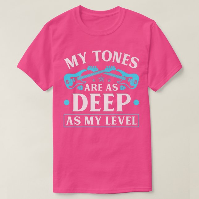 T-shirt Basse Tones Comme Profond, Lecteurs De Basse Élect (Design devant)