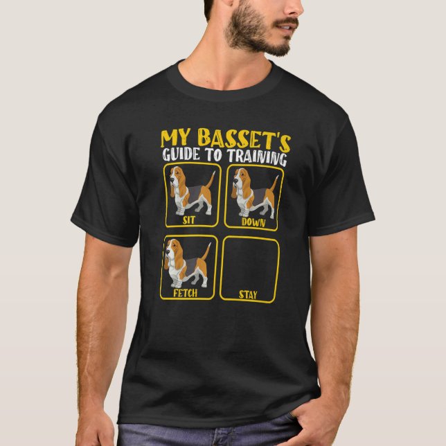 T-shirt basset chien basset hound guide d'entraînement (Devant)