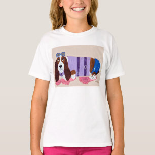 T-shirt Basset Hound à palmes