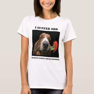 T-Shirt Basset Hound Avec Fleurs