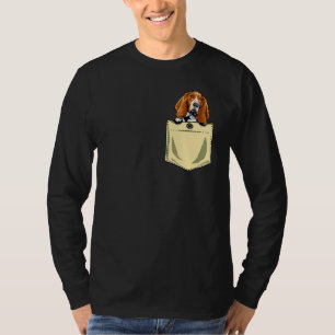 T-shirt Basset Hound Chien Dans La Poche Chiot