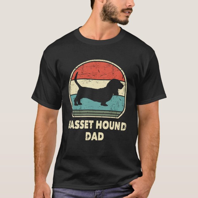 T-shirt Basset Hound Dad Dog   For Men Basset Hound Daddy (Devant)