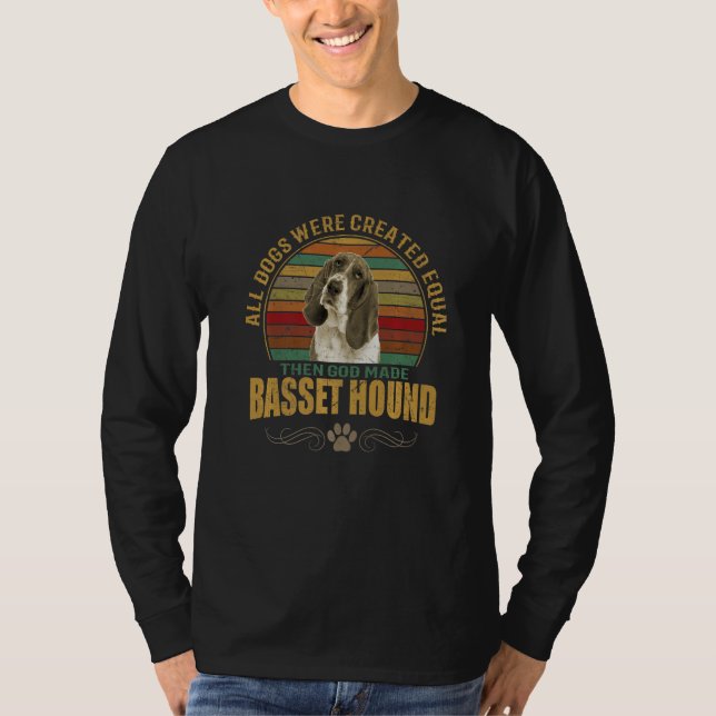 T-shirt Basset Hound Dog Breeds Pet Dogs Premium (Devant)