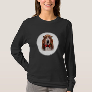 T-shirt Basset Hound Dog En Eyeglass Classique Et Cravate