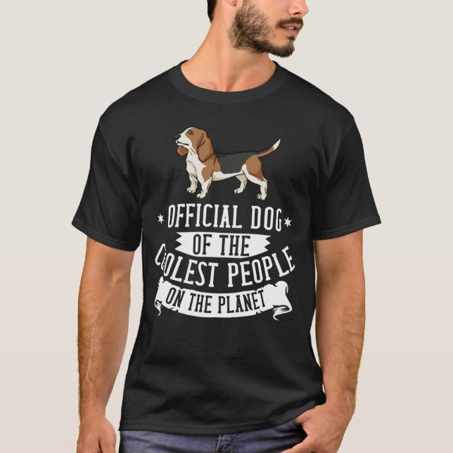 T-shirt Basset Hound Dog Puppies Owner 1 (Devant)