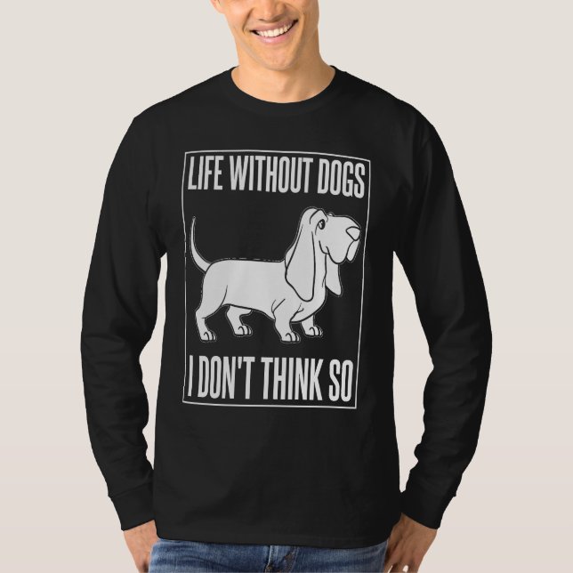 T-shirt Basset Hound Dog Puppies Owner Lover (Devant)