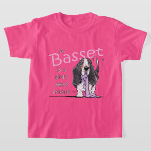 T-shirt Basset Hound Girls Best Friend
