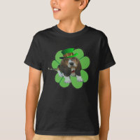 T-Shirt Basset Hound Happy St. Patrick's Clover