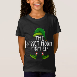 T-Shirt Basset Hound Maman Chien Elf Drôle Pajama de Noël