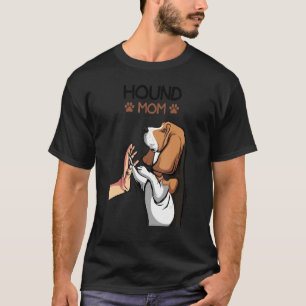 T-shirt Basset Hound Maman Chien Mama Femmes Fille