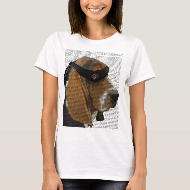 T-shirt Basset Hound Ninja (Devant)