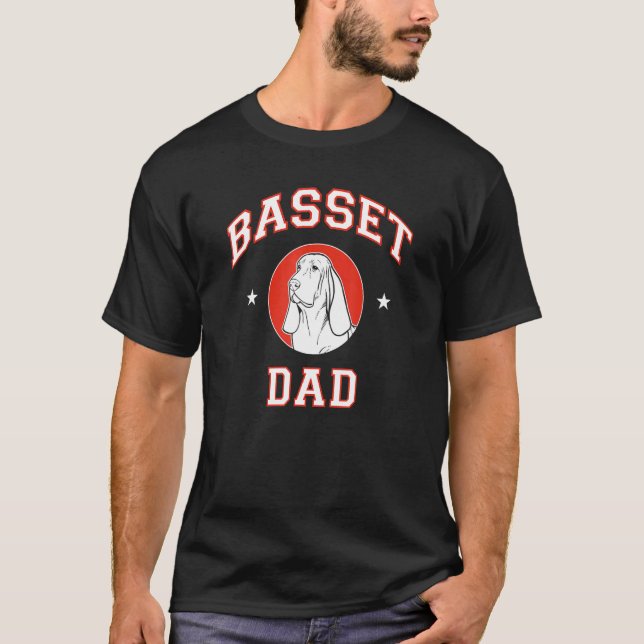 T-shirt Basset Hound Papa 1 (Devant)