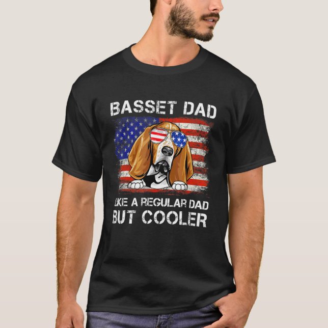 T-shirt Basset Hound Papa Comme Un Papa Régulier Mais Un C (Devant)
