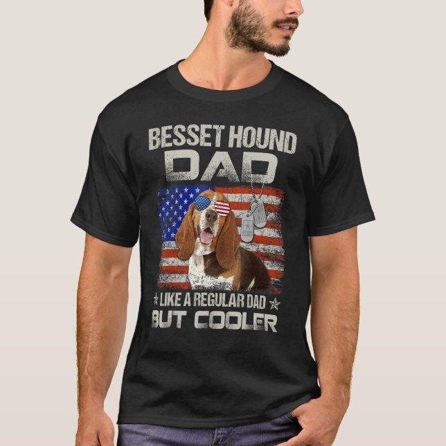 T-shirt Basset Hound Papa Comme Un Papa Régulier Mais Un C (Devant)