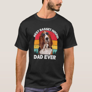 T-shirt Basset Hound Papa Vintage Basset Hound Hommes Mign