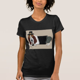 T-shirt Basset Hound Pilgrim de Thanksgiving