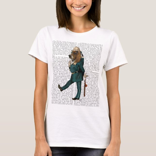 T-shirt Basset Hound Policeman (Devant)