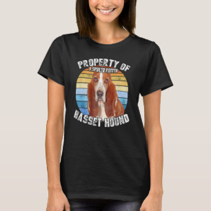 T-shirt Basset Hound Rétro Propriété De