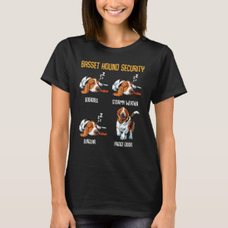 T-shirt Basset Hound Sécurité mignonne Animal Chien Animal