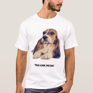 T-shirt Basset Hound, sélectionnent une patte