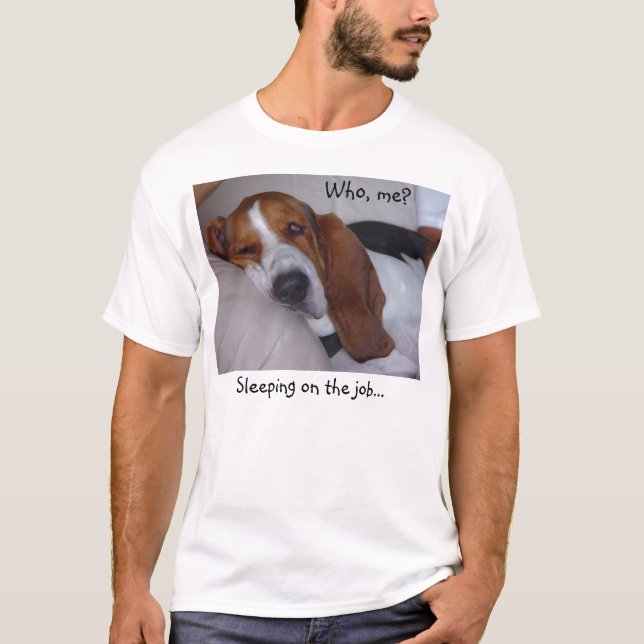 T-shirt Basset Hound somnolent (Devant)