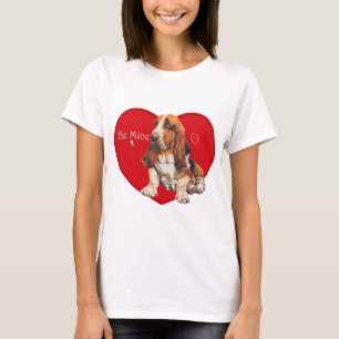 T-shirt Basset Hound Valentine