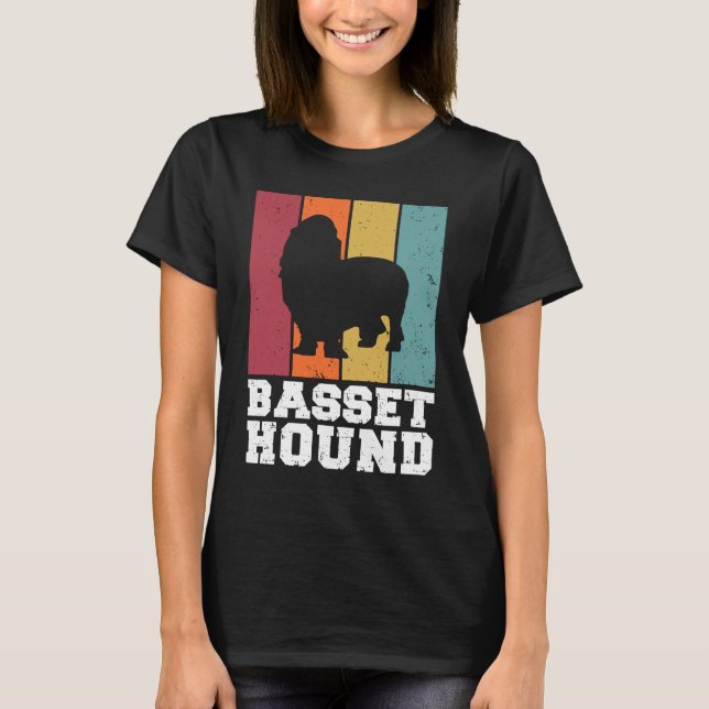 T-shirt Basset Hound Vintage 1 (Devant)