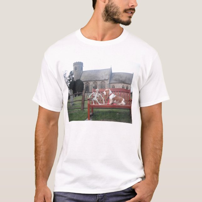 T-Shirt Basset Hound Visitant M. Bones (Devant)