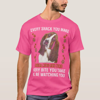 T-shirt Basset mignonne et courbée Je vous regarderai Tee