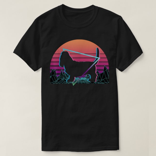 T-shirt Bassett Hound Retro  (Design devant)