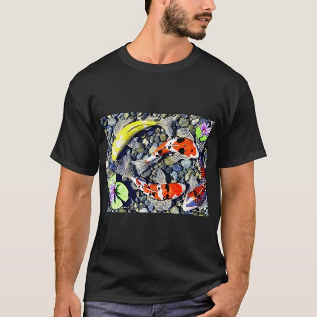 T-shirt Bassin de carpes koï (Devant)