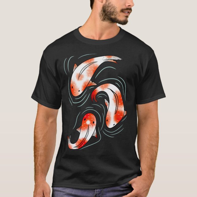 T-shirt Bassin de carpes koï (Devant)