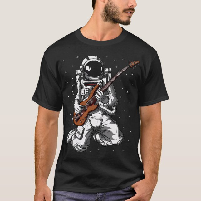 T-shirt Bassiste Astronaute de l'Espace (Devant)