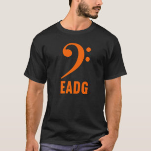 T-shirt Bassiste Clé de Fa symbole de musique portée