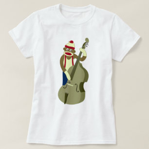 T-shirt Bassiste droit de singe de chaussette