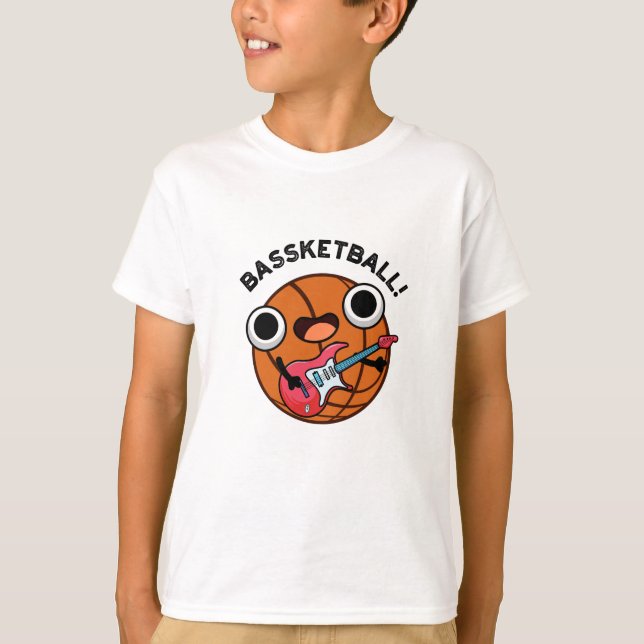 T-shirt Bassketball Funny Basketball Musique Pun (Devant)