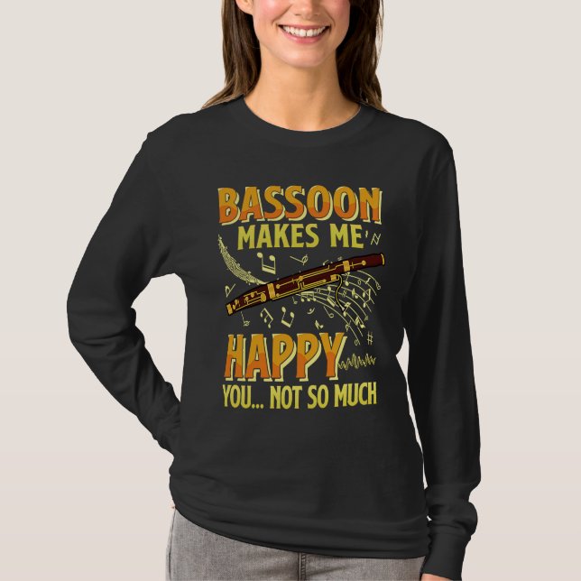 T-shirt Bassoon Bassoonist Instrument Woodwind Player  2 (Devant)