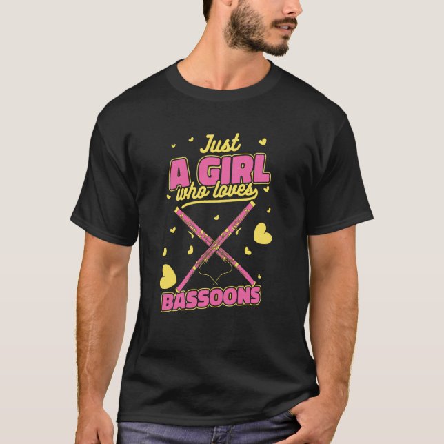 T-shirt Bassoon Just a girl who loves bassoons (Devant)