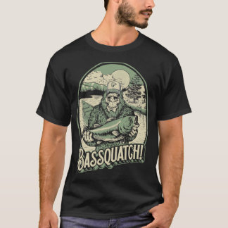 T-shirt Bassquatch ! Amusant Sasquatch&amp Bigfoot ; Bass 