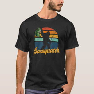 T-shirt Bassquatch Drôle Bigfoot Pêche Extérieur Rétro Sas