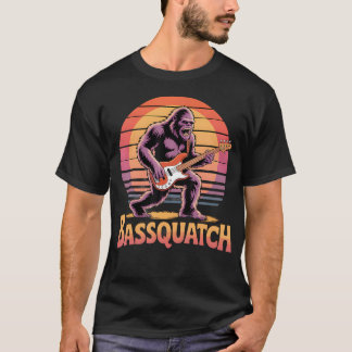 T-shirt Bassquatch Drôle de Sasquatch Jouant de la Basse