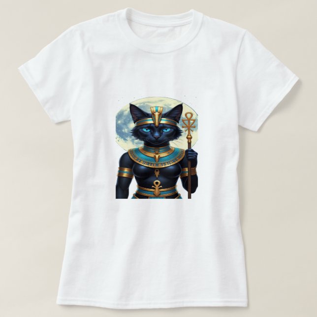 T-shirt Bastet – La Gardienne au Clair de Lune (Design devant)