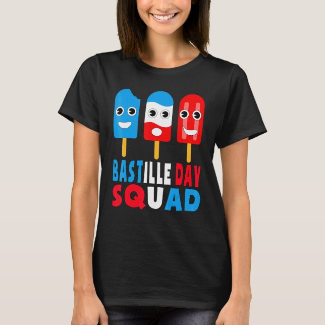 T-shirt Bastille Day Squad Bonne Fte Nationale France Enfa (Devant)